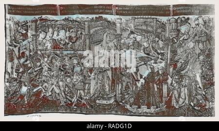 Ester diventa regina: festa di Assuero e caduta della regina Vashti (Astin. Reinventato da Gibon. Arte Classica con un reinventato Foto Stock