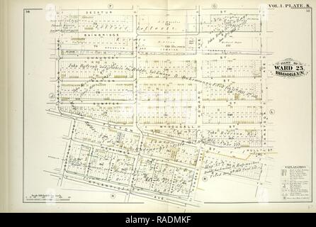 Vol. 1. Piastra, K. Mappa vincolati da Decatur San, Saratoga Ave., Herkimer San, Howard Ave., Atlantic Avenue, Buffalo Ave reinventato Foto Stock