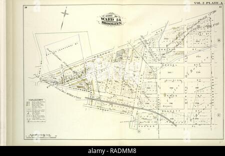 Vol. 2. Piastra, A. Mappa legato da Bayard Sanford San, Meeker Ave., Vandervoort Ave., Parker Pl., Kingsland Ave., Frost reinventato Foto Stock