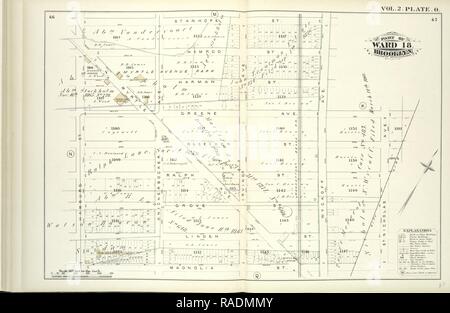 Vol. 2. Piastra, O. Mappa vincolati da Stanhope San, Wyckoff Ave., Greene Ave., San Nicola Ave., Magnolia San, Hamburg St reinventato Foto Stock