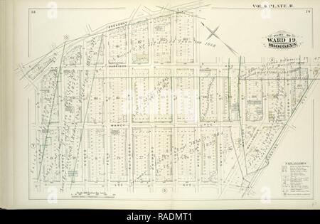 Vol. 6. Piastra, R. Mappa vincolati da Broadway, Middleton San, Harrison Ave., Lavaggio Ave., Lee Ave., Keap SAN, compresi reinventato Foto Stock