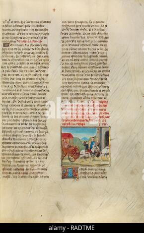 Giuseppe e Aseneth, Gand, Belgio, circa 1475, tempere, foglia oro e oro dipingere su pergamena, Leaf: 43,8 x reinventato Foto Stock
