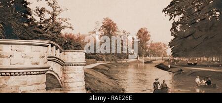Grand Canal, Belle Isle Park, Detroit, canali, parchi, Stati Uniti, Michigan, Detroit, 190. Reinventato Foto Stock