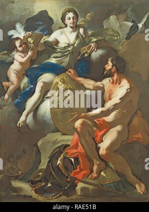 Venere nella fucina di Vulcano, Francesco Solimena (Italiano (Napoletano), 1657 - 1747), 1704, olio su tela, 205.4 x reinventato Foto Stock