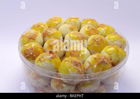 Nastar, un tipico indonesiano o del Sudest Asiatico crostata di ananas torta. Probabilmente influenzati dalla cucina olandese. Foto Stock