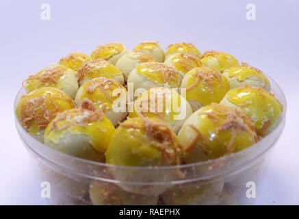 Nastar, un tipico indonesiano o del Sudest Asiatico crostata di ananas torta. Probabilmente influenzati dalla cucina olandese. Foto Stock