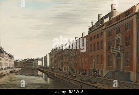 Il 'Golden piegare" in Herengracht, Amsterdam Paesi Bassi, vista da ovest, Gerrit Adriaensz. Berckheyde reinventato Foto Stock