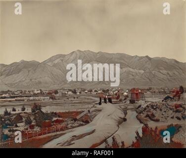 Ogden, Utah, William Henry Jackson (American, 1843 - 1942), circa 1880, albume silver stampa. Reinventato Foto Stock