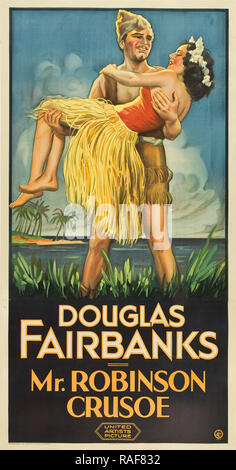 Il sig. Robinson Crusoe (United Artists, 1932), Poster Douglas Fairbanks Riferimento File # 33636 827THA Foto Stock