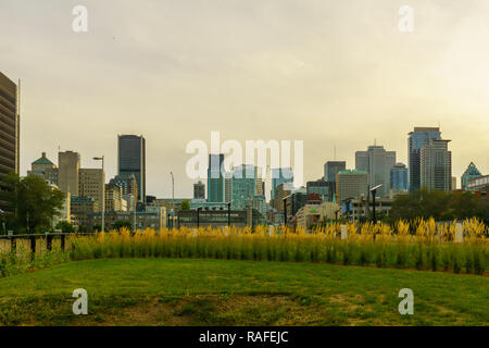 Montreal, Canada - 09 Settembre 2018: vista del Champ-de-Mars park e il centro cittadino di Montreal, Quebec, Canada Foto Stock