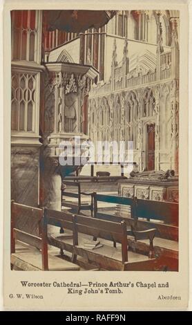 Cattedrale di Worcester - Il principe Arthur's Chapel e Re Giovanni Tomba di George Washington Wilson (scozzese, 1823 - 1893 reinventato Foto Stock