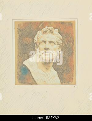 Busto di Patroclus, William Henry Fox Talbot (inglese, 1800 - 1877), Lettura, Inghilterra, Agosto 9, 1842, carta salata reinventato Foto Stock