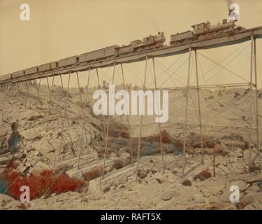 Dale Creek Bridge, William Henry Jackson (American, 1843 - 1942), 1885, albume silver stampa. Reinventato Foto Stock