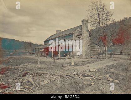 John Ross House, Ringold, Georgia, George N. Barnard (American, 1819 - 1902), New York, Stati Uniti, negativo reinventato Foto Stock