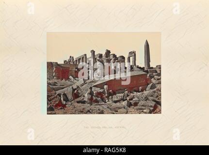 Le rotture di obelisco, Karnac, Francis Frith (inglese, 1822 - 1898), Luxor, Egitto, 1857, albume silver stampa reinventato Foto Stock