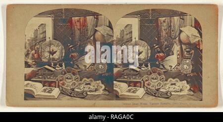 Indiano di lavoro del tallone, Yankee di nozioni Knic Knacs, &c, americano, circa 1865, albume silver stampa. Reinventato Foto Stock
