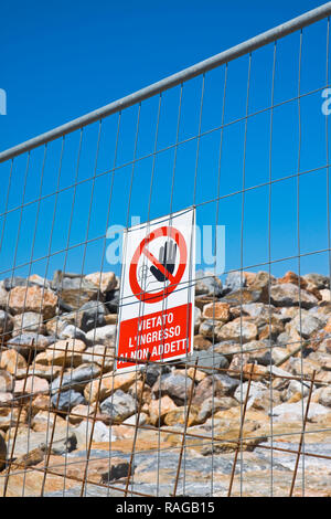 Nessun accesso alle persone non autorizzate Foto Stock