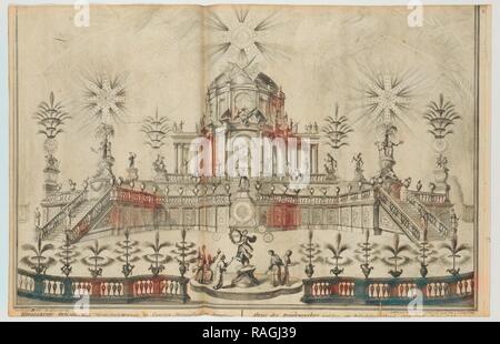 Fuochi d'artificio nel XVIII secolo la Russia, 1740-1796. Reinventato da Gibon. Arte Classica con un tocco di moderno reinventato Foto Stock
