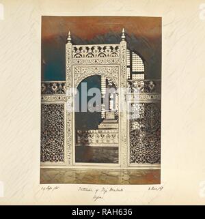 Agra, la schermata che racchiude i sarcofagi all' interno del Taj, Samuel Bourne (inglese, 1834 - 1912), Ä€gra reinventato Foto Stock