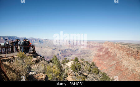 Vista del Grand Canyon dal deserto view lookout Foto Stock