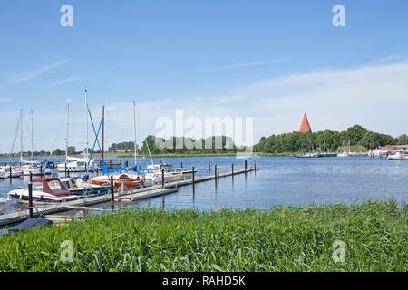 Marina vicino a Kirchdorf, Poel Isola, Meclemburgo-Pomerania Occidentale Foto Stock