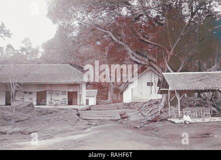 Java, Indonesia Tjipanas in Garut, rifugi, anonimo, 1900 - 1920. Reinventato da Gibon. Arte Classica con un tocco di moderno reinventato Foto Stock