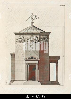 L elevazione della Torre dei Venti, le antichità di Atene, Basire James, il sambuco, 1730-1802, Revett reinventato Foto Stock