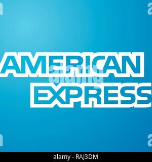 American Express, Logo, American Fornitore di servizi finanziari, Germania Foto Stock