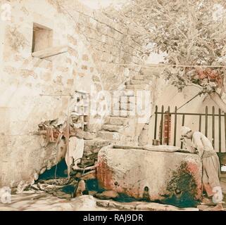 Jaffa (Giaffa) e dintorni. Casa di Simone il conciatore American Colony, Gerusalemme. 1898, Israele. Reinventato Foto Stock