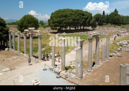 Antica città di Efeso, Efes, Turchia, Asia Occidentale Foto Stock