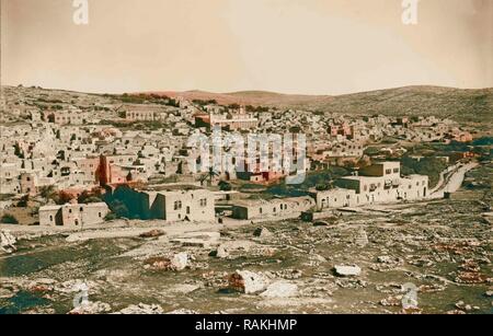 Hebron. (Che mostra la moschea sopra la caverna di Macpela). 1898, West Bank, Hebron. Reinventato da Gibon. Arte Classica reinventato Foto Stock