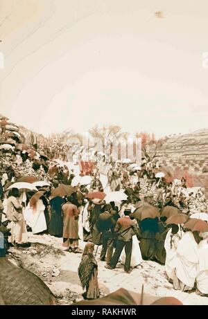 Neby, Nebi Musa processione II 1898, Nabi Musa è il nome di un sito nella West Bank ritiene essere la tomba di Mosè reinventato Foto Stock