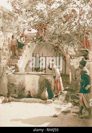 Jaffa. Casa di Simone il conciatore. 1898, Israele, Tel Aviv. Reinventato da Gibon. Arte Classica con un tocco di moderno reinventato Foto Stock