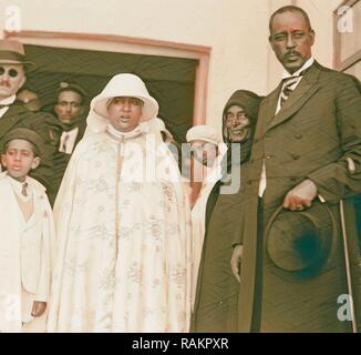 Regina di Abissinia, Sett. 26, 1933 l'Imperatrice Menen Asfaw (1883-1962), moglie dell'imperatore Haile Selassie in Etiopia, con reinventato Foto Stock