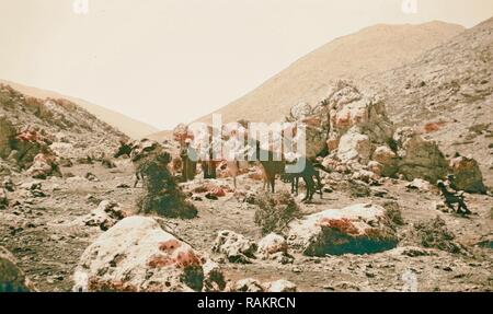 1925, Monte Hermon, anche Jabal al-Shaykh, Montagna del Sheikh o Jabal Haramun, la sua cima si trova a cavallo del confine reinventato Foto Stock