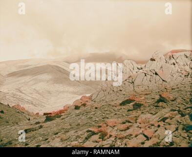 Monte Hermon e dintorni. Hermon. Il pittoresco paesaggio di montagna. 1920, Medio Oriente, Israele e/o la Palestina reinventato Foto Stock