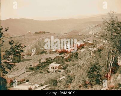 Montare il Libano. Beirut. Aleih, Ras-el-Metn distretto. Aleih. Le residenze estive. Vista verso Brumanna. 1920, Libano reinventato Foto Stock