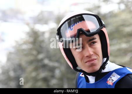 Innsbruck, Austria. 4 gennaio, 2019. Viessmann FIS Ski Jumping World Cup; Stefan Kraft (AUT) Credito: Azione Sport Plus/Alamy Live News Foto Stock