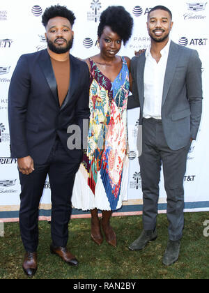 Palm Springs, California, Stati Uniti d'America. 4 gennaio, 2019. Direttore Ryan Coogler, attrice Danai Gurira e attore Michael B. Giordania arriva alla varietà Creative Impact Awards e 10 amministratori di guardare il Brunch tappeto rosso 2019 al trentesimo annuale di Palm Springs International Film Festival Awards Gala tenutosi presso il parker Palm Springs su Gennaio 4, 2019 a Palm Springs, California, Stati Uniti. (Foto di Xavier COLLIN/Image Press Agency) Credito: Image Press Agency/Alamy Live News Foto Stock