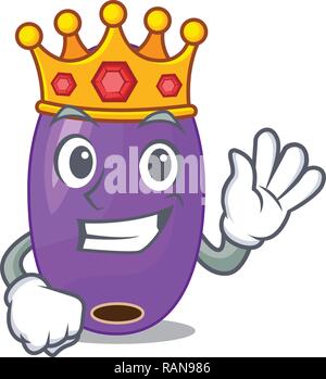 Frutto jambolan isolato in la mascotte Illustrazione Vettoriale