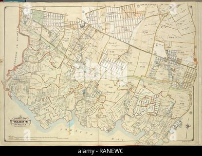 Queens, Vol. 1, doppia piastra pagina n. 17, parte del Ward 4, Giamaica, mappa delimitata da Liberty Ave., Rockaway Turnpike reinventato Foto Stock