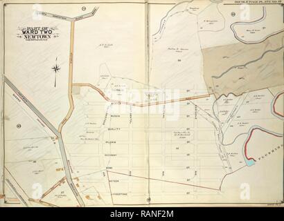 Queens, Vol. 2, doppia piastra pagina n. 47, parte di Ward due Newtown, mappa delimitata da nord Hempstead Plank Road reinventato Foto Stock