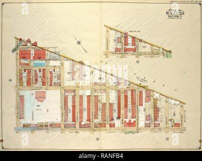 Brooklyn, Vol. 3, doppia piastra pagina n. 30, parte di Ward 28, Sezione 11, mappa delimitata dalla linea Boundry di borough di reinventato Foto Stock