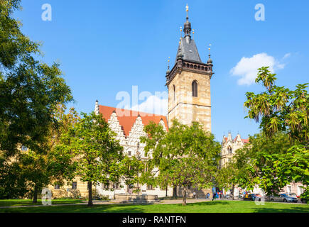 Prague Charles Square Praga Karlovo namesti Praga Nuovo Municipio Novoměstská radnice Praga Repubblica Ceca Europa Foto Stock