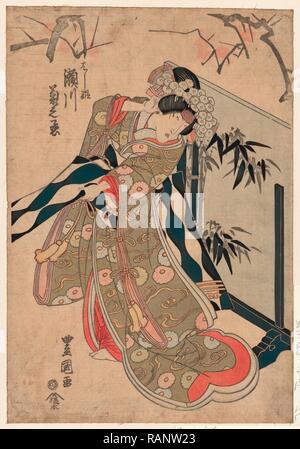 Segawa Kikunojo No Hashihime, l'Attore Segawa Kikunojo nel ruolo di Hashihime. [Tra il 1821 e il 1825], 1 stampa reinventato Foto Stock