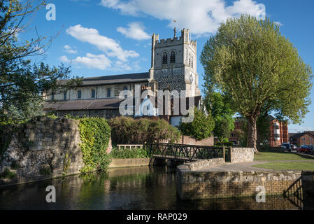 La chiesa abbaziale di Waltham Abbey, Essex, Regno Unito Foto Stock