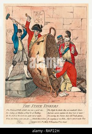 Lo stato tinkers, Gillray James, 1756-1815, incisore, pubblicato Feb'y decimo 1780 da W. Humphrey, 1780., 1 stampa reinventato Foto Stock