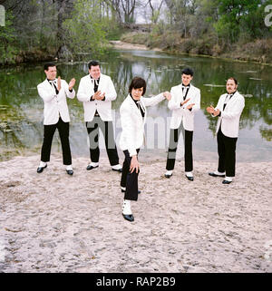 Gli alveari una rock band svedese, fotografati a McKinney Falls, Austin in Texas, Stati Uniti d'America. Foto Stock