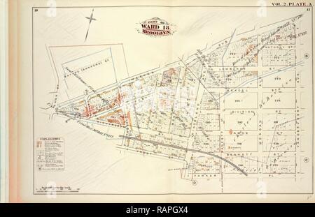 Vol. 2. Piastra, A. Mappa legato da Bayard Sanford San, Meeker Ave., Vandervoort Ave., Parker Pl., Kingsland Ave., Frost reinventato Foto Stock