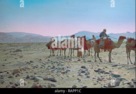 Deserto del peccato. Esodo 161. 1950, l'Egitto, il Sinai. Reinventato da Gibon. Arte Classica con un tocco di moderno reinventato Foto Stock